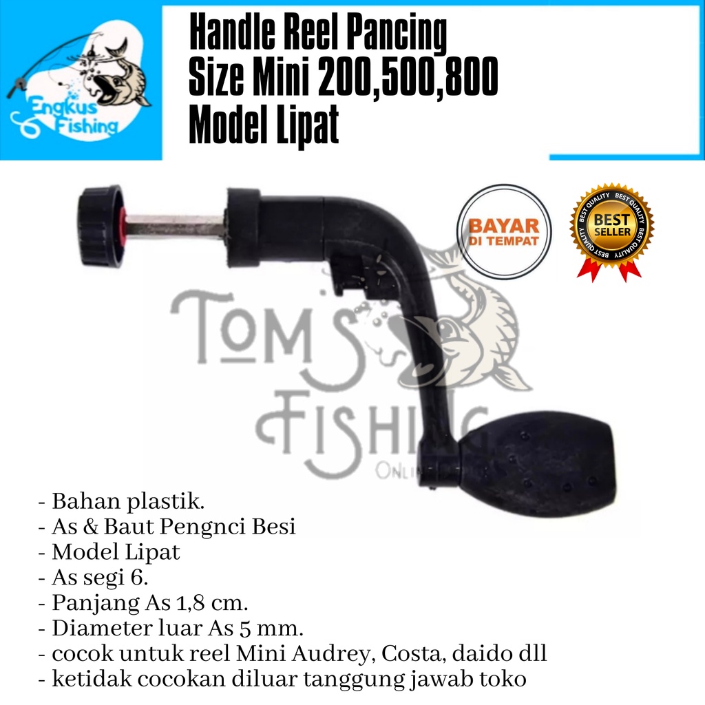 Handle Reel Pancing Reel Mini 200 - 800 Audrey, Costa, Daido dll Plastik Murah - Engkus Fishing