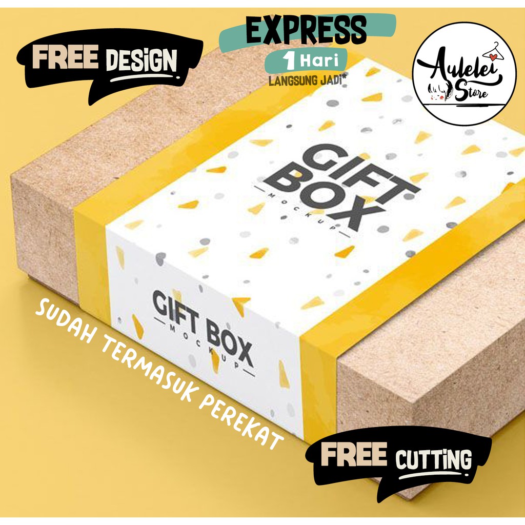 

(BEST SELLER)(INSTANT/SAMEDAY)Custom Packaging Sleeve / Slide box packaging / Paper Belt Label untuk Box Dus Hampers