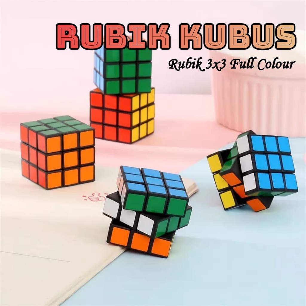 AZ MAINAN RUBIK 3x3 / RUBIK KUBUS FULL COLOR / MAINAN MAGIC CUBE