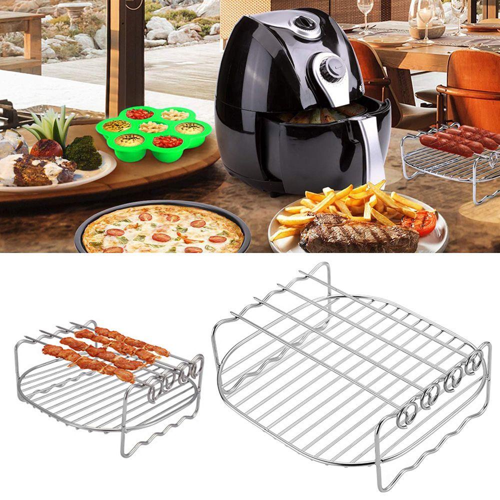 Preva Air Fryer Rak Tahan Lama Stainless Steel Air Fryer Aksesoris Grill Rack