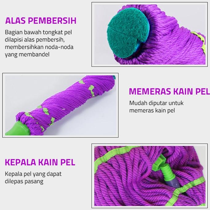 Gm Bear Alat Pel Lantai Putar Otomatis 1109 - Magic Twist Mop