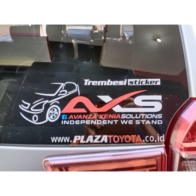 Cutting Sticker Mobil AXS sticker mobil komunitas avanza xenia solution