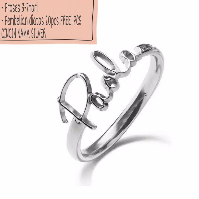 Cincin Nama GOLD atau SILVER (Pembuatan 2 minggu) PGM CN11