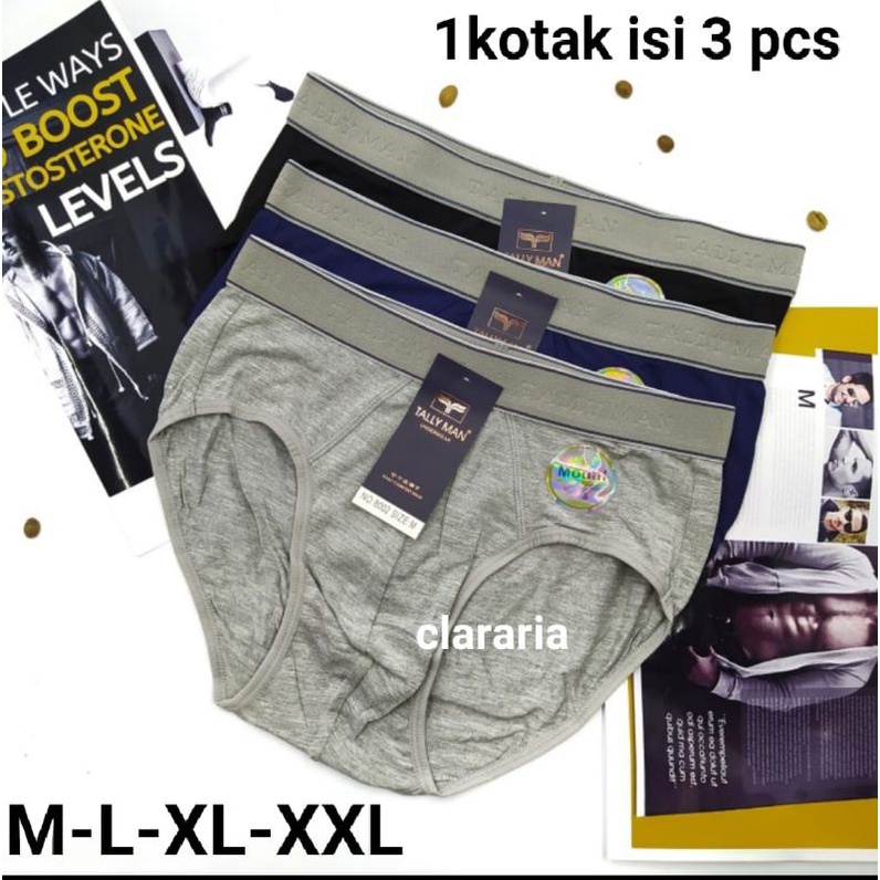 Tally 8002 CD pria dewasa isi 3 pcs | katun Modal