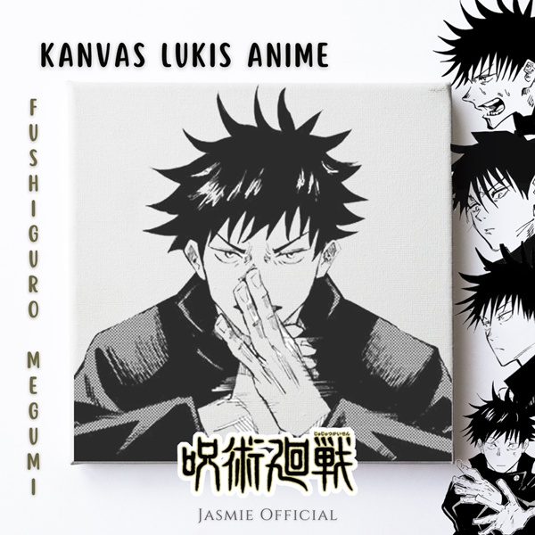 JUJUTSU KAISEN Fushiguro Megumi Fanmerch Anime Kanvas Lukis (BISA CUSTOM) - Canvas Painting Anime Fa