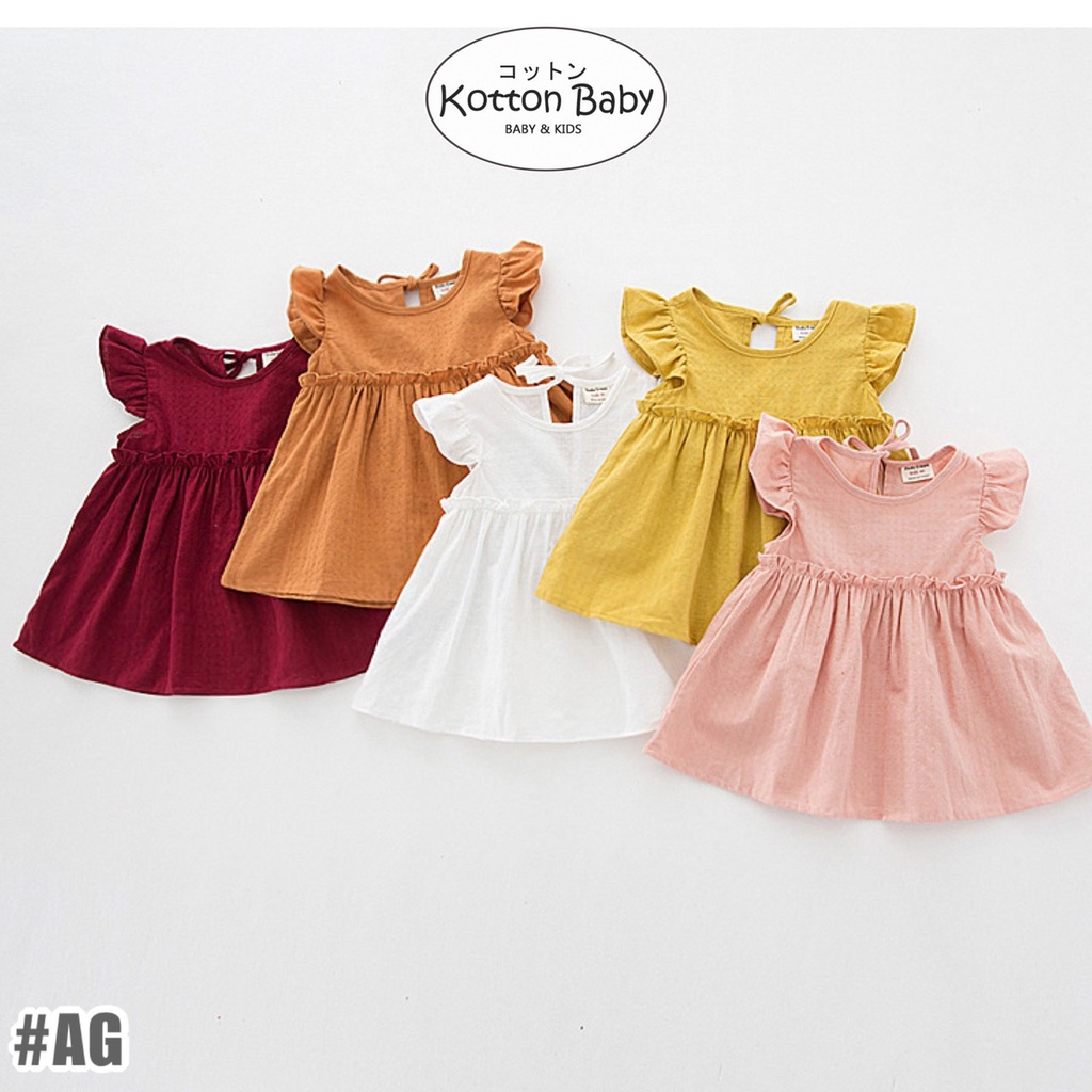 0-2thn || ATASAN KAOS DRESS BAYI ANAK PEREMPUAN BAJU CASUAL catalog XMY AG