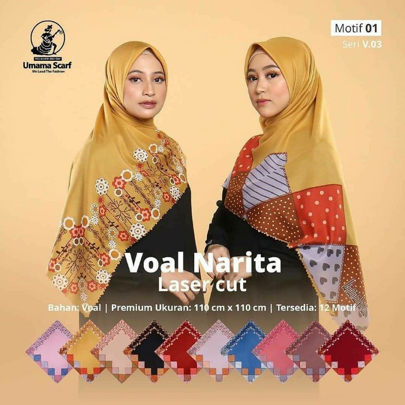 Umama - Voal Narita Laser Cut motif 1
