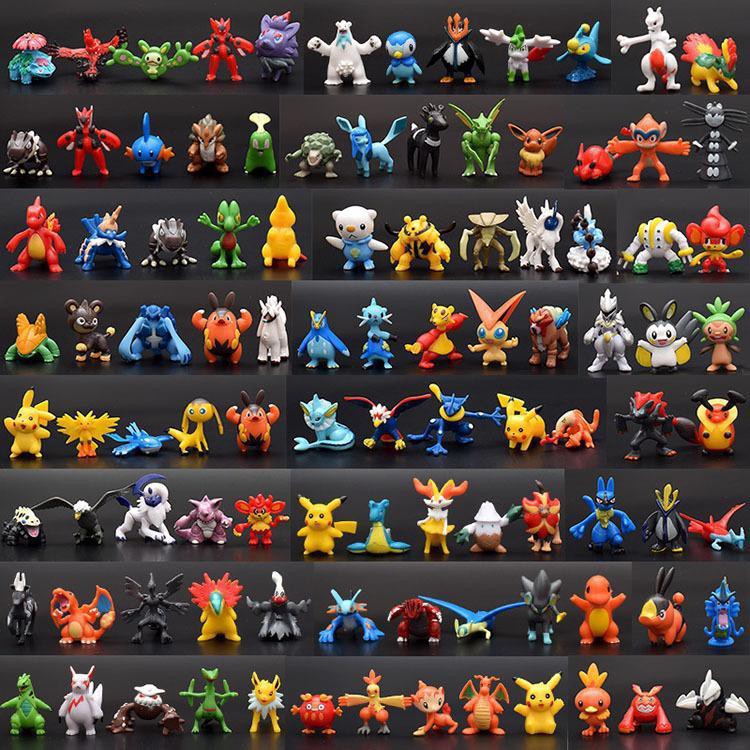 【 24pcs New！！！】  Mini Pokemon Action Figure Pokémon Go Monster Vinyl Toys for Boy Children Gift