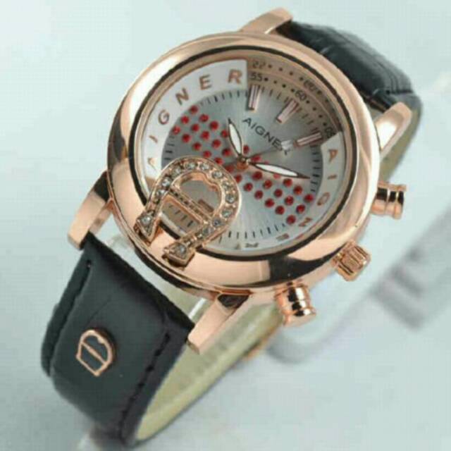 Jam Tangan Wanita Elegant Exclusive Aigner Princess Premium Watch Black