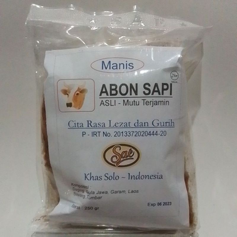 

ABON SAPI SAE MANIS KEMASAN LAMA