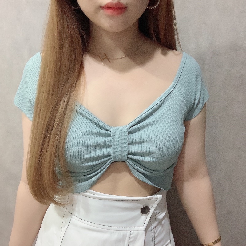 Bowie Summer Crop Top | Atasan Wanita Korean Fashion | Maimon Grosir