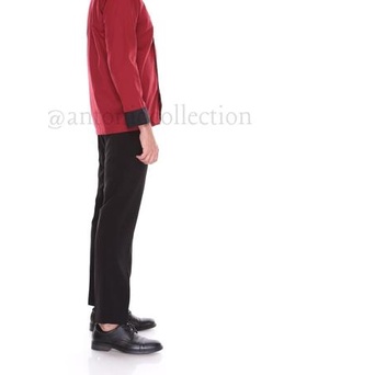 ➲ Baju Koki / Chef Maroon Lengan Panjang ✸