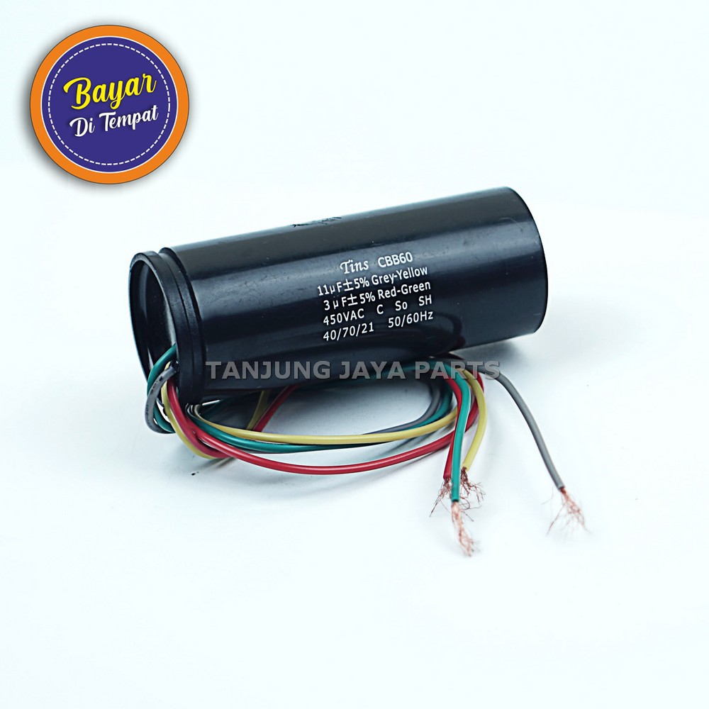 [BAYAR DITEMPAT] KAPASITOR MESIN CUCI 11 - 3 MIKRO CAPASITOR MESIN CUCI SHARP 11 + 3 MICRO