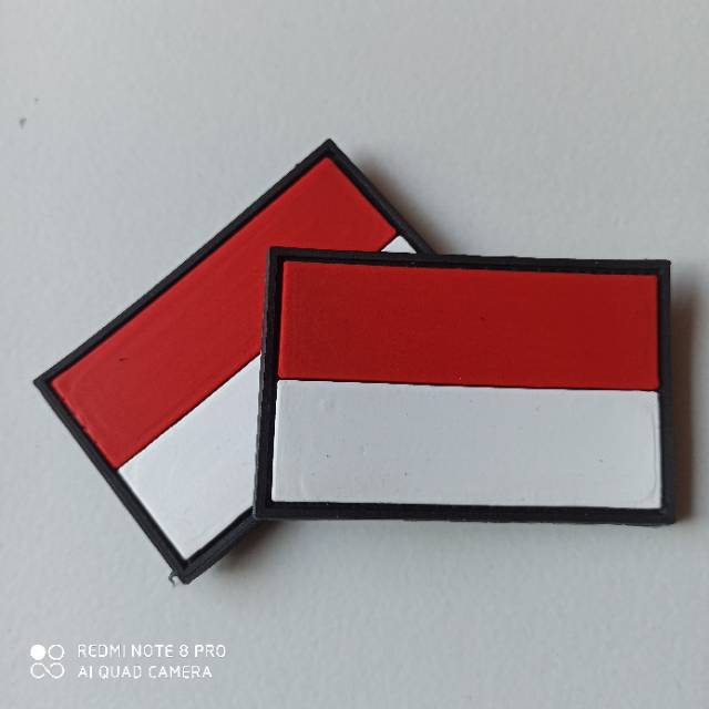 PATCH RUBBER BENDERA INDONESIA/MERAH PUTIH/GARUDA RI/TEMPELAN KARET EMBLEM LOGO VELCRO