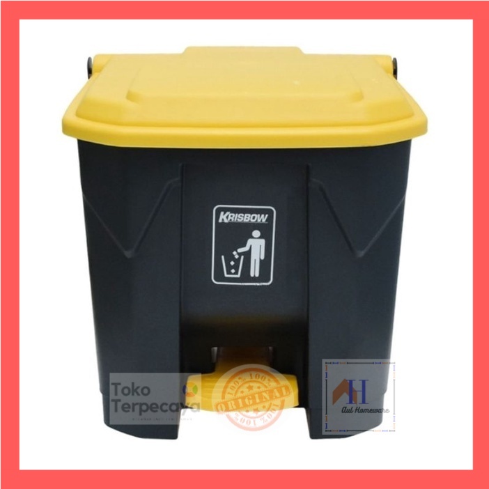 Tempat Sampah Pedal Krisbow/Krisbow 30 Ltr Tempat Sampah Outdoor Pedal
