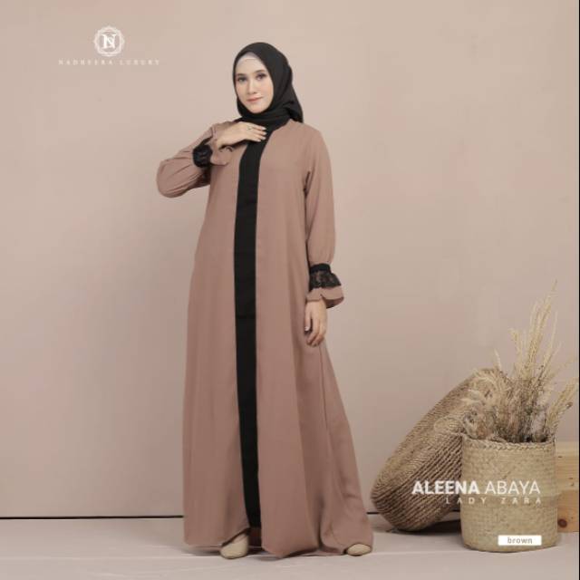 ALEENA ABAYA BY NADHEERA LUXURY FREE HIJAB SQUARE