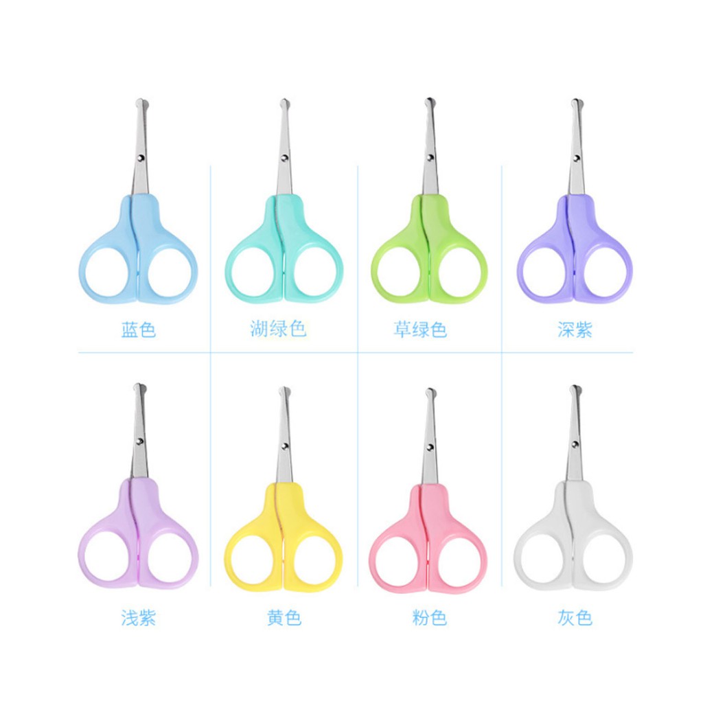 PROMO 10.10 PUNCAK ☀ACCBAYI☀ ACC0013 Gunting Kuku Bayi Polos Warna- Warni / Baby Manicure Nail Scissors