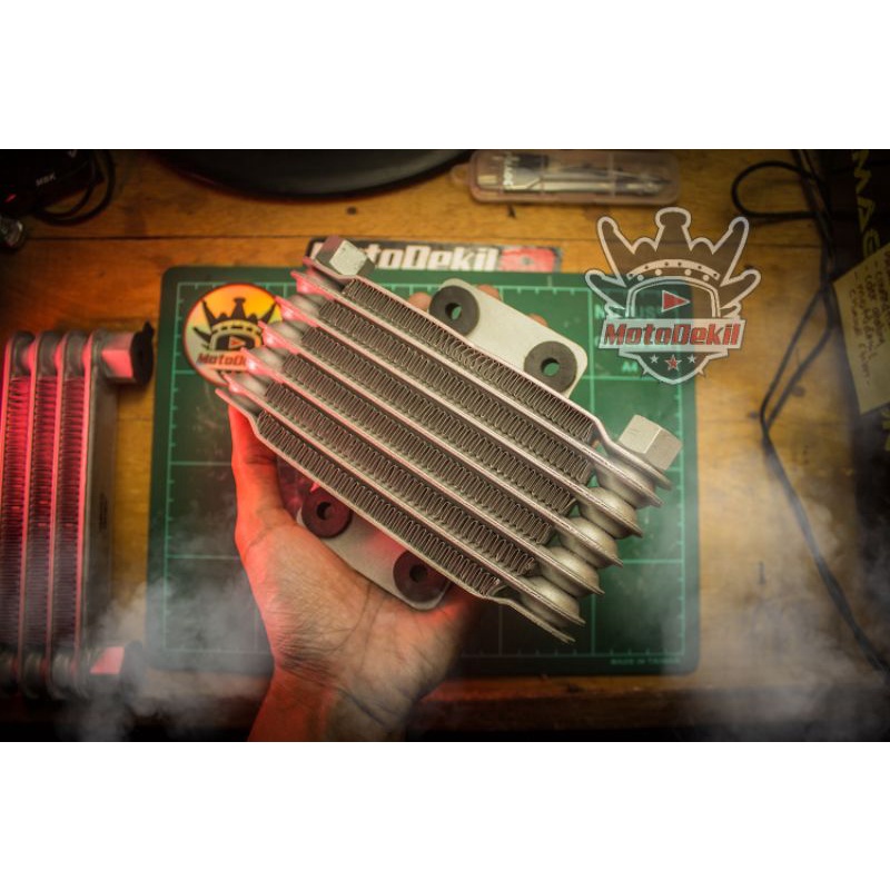 Oil Cooler 5 tingakl universsal Oil cooler bukan satria FU Vespa Mio Beat Grand Supra SupraFit