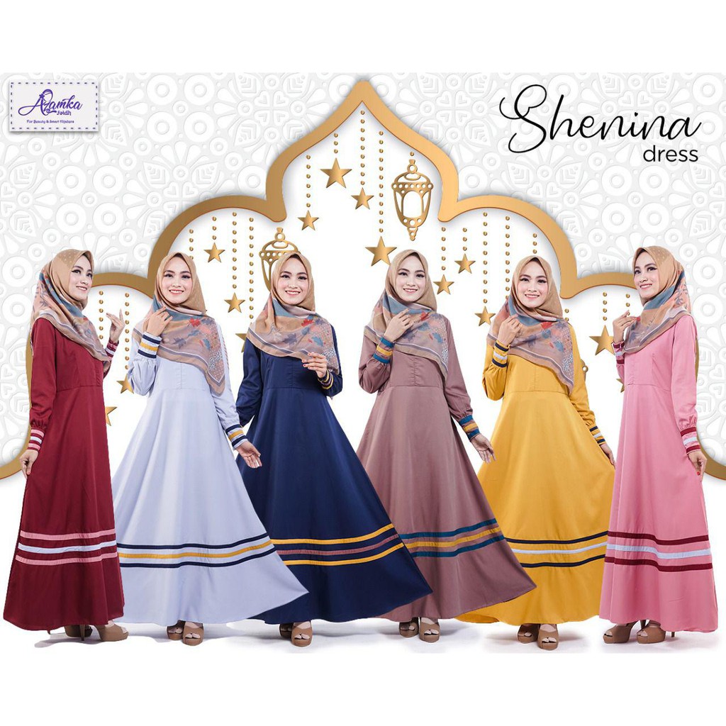SHENINA DRESS BY AZAMKA FAIDH / GAMIS DRESS MUSLIM SYARI