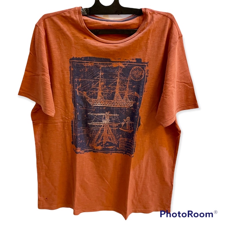 Preloved Marks and Spencer Men Vintage Terracotta T Shirt