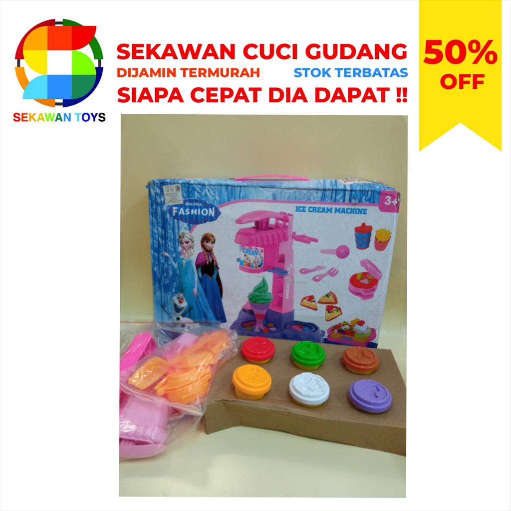 Mainan Anak/Ice Cream Machine  + Dough Sekawan Sale 21