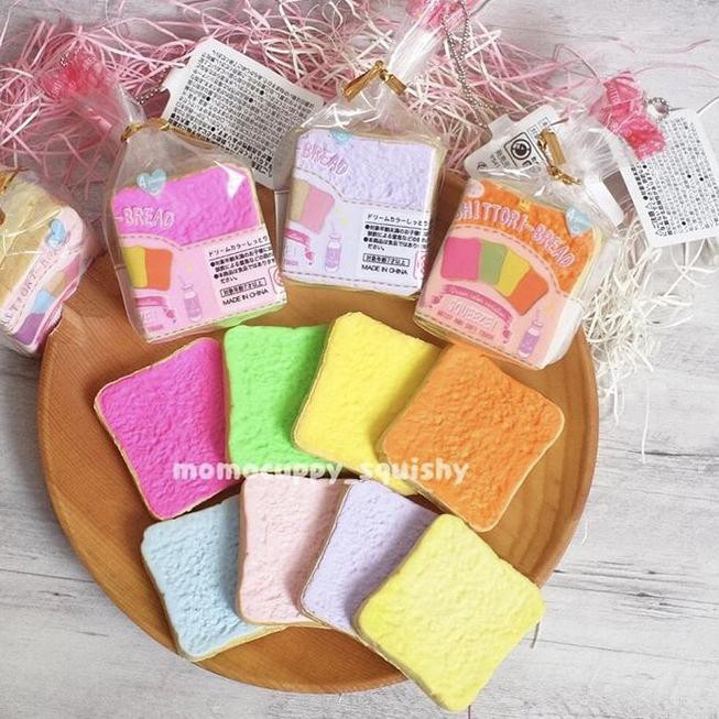 Terbaru#Termurah# Squishy licensed mini shittori bread by jdream ( roti tawar warna ori) ..,.