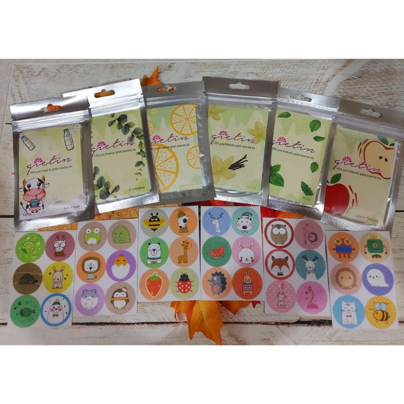 Isi 48pcs Sticker Masker Tempel Aromaterapi - Stiker Tempel Masker 1 Pack Isi 48 Stickers