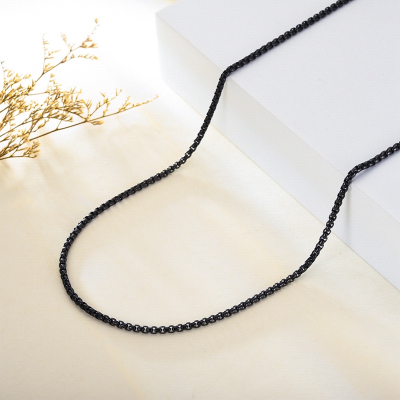 1pc Kalung Rantai Bahan Stainless Steel Untuk Pria / Wanita