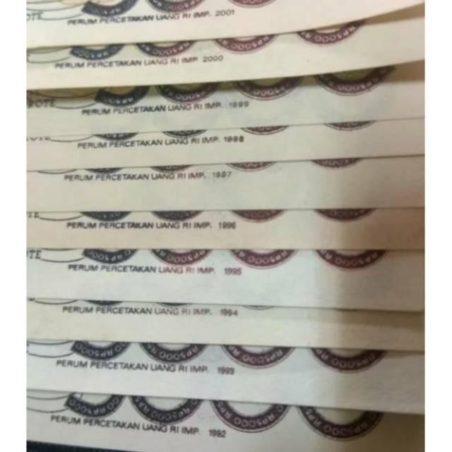 Set Emisi Tahun 5000 Rupiah Sasando 1992~2001