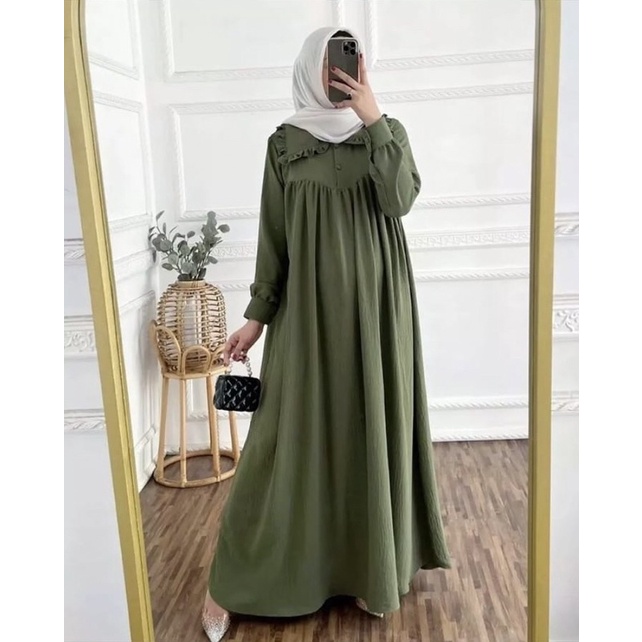 PGMT - TERMURAH ASKARA DRESS CRINKLE AIRFLOW GAMIS WANITA