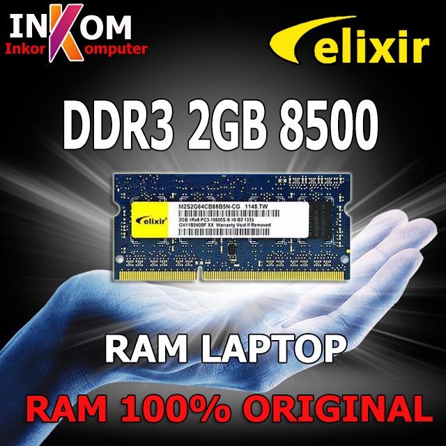 Memory Ram Laptop DDR3 2GB 8500 Merk Campur