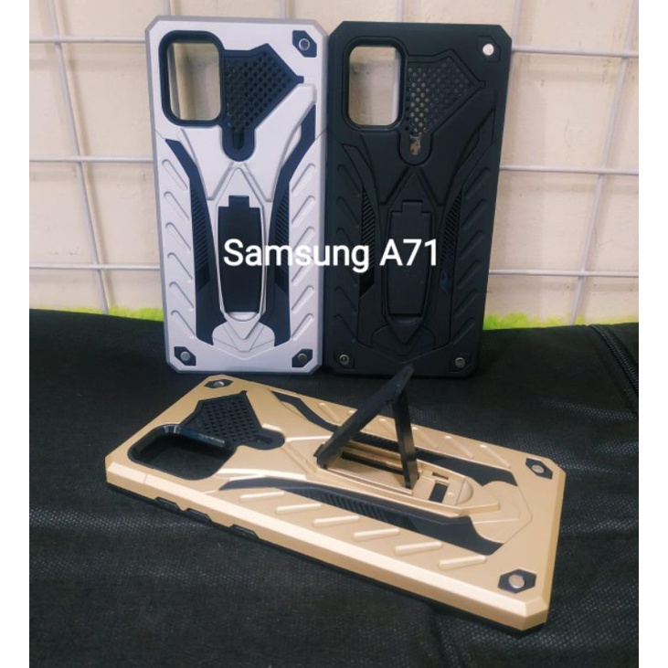 MN - SAMSUNG A71 / A71 4G CASE PHANTOM CASE ROBOT SERIES STAND IRON TRANSFORMER
