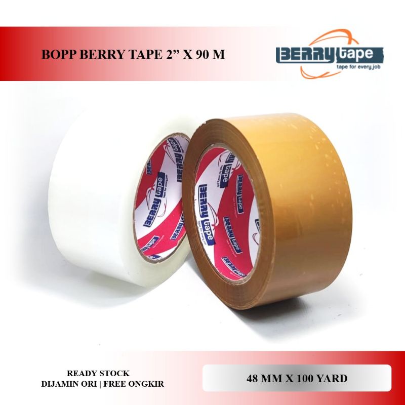 

100 Yard x 48 mm Isolasi Lakban Opp Berry Strong Quality Adhesive Tape