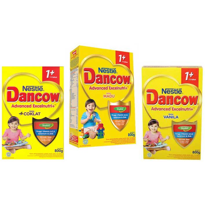 SUSU DANCOW 1+ RASA MADU/COKELAT/VANILA 750 GRAM