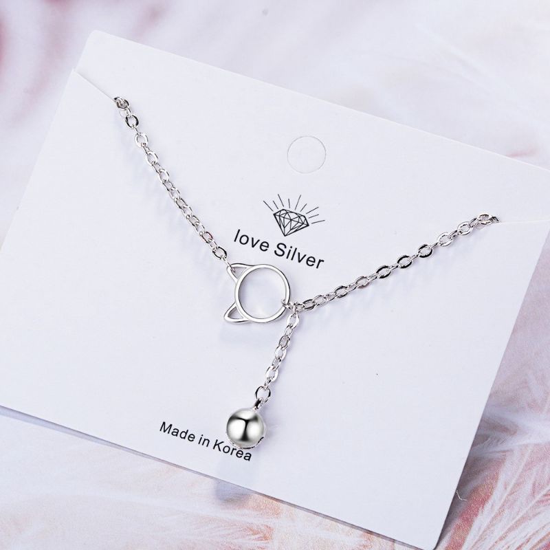 FerenHongXia Gelang Tangan Silver Aksen Kucing+Lonceng Untuk Wanita