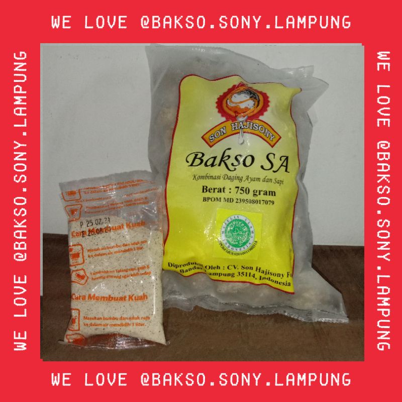 

TERLARIS | Bakso Sony SA (Kombinasi ayam & sapi) + Bumbu