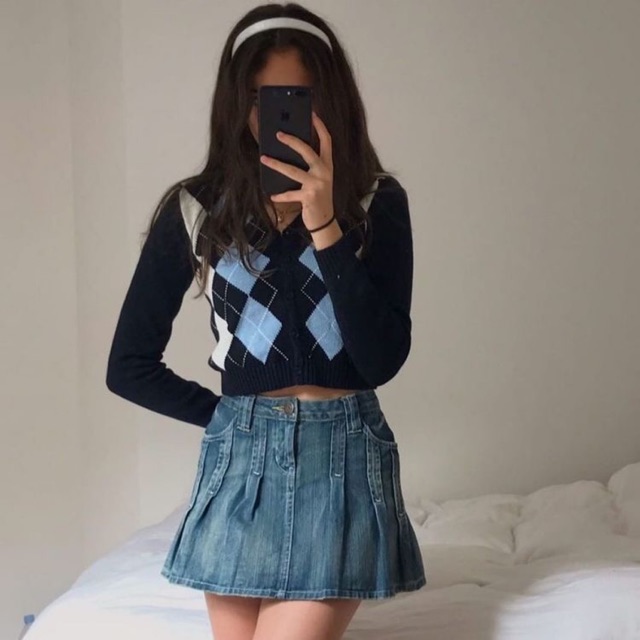 argyle cardi inspired by brandy