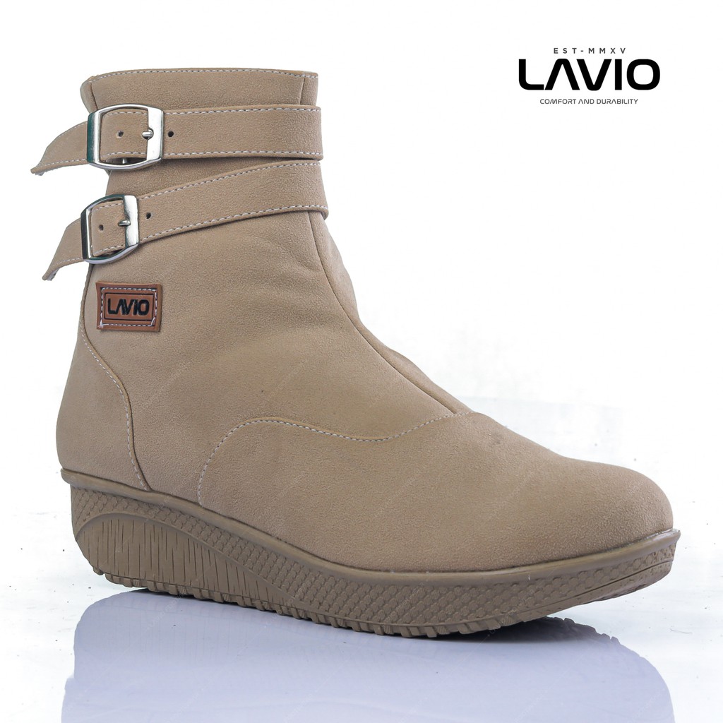 Sepatu Boots Wanita Cewe Keren Korea Kekinian Lavio Maleoo Original