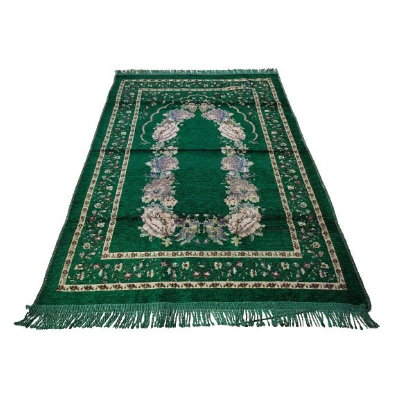sajadah travelling turky rumbai kepang sajadah bepergian dan oleh oleh haji bahan semi beludru  sajadah dewasa ukuran 70×110 cm