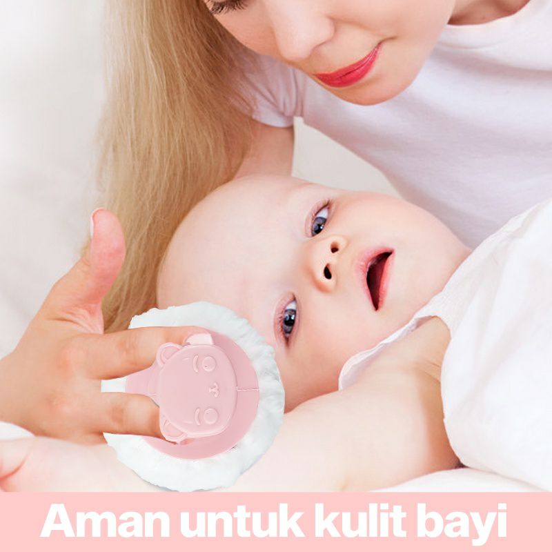 Dodo Spons Bedak Pita - Ninio Tepokan Puff Bedak Handle | Zippy Tepokan Bedak Bayi Lembut Puf Bedak  Bayi