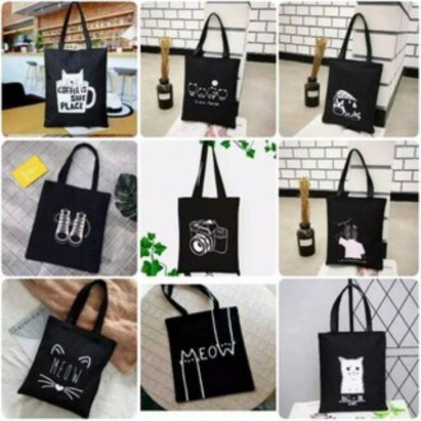 POKY - (C) ToteBag PEREKAT tote bag customTAS tote wanita kpop murah custom motif