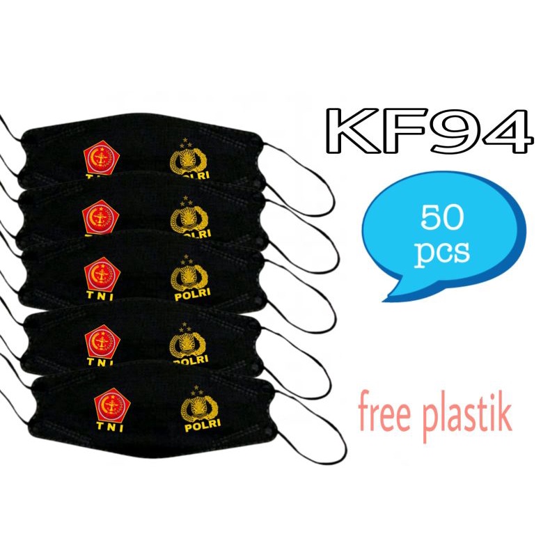 Masker TNI POLRI terbaru Kf94 Free plastik