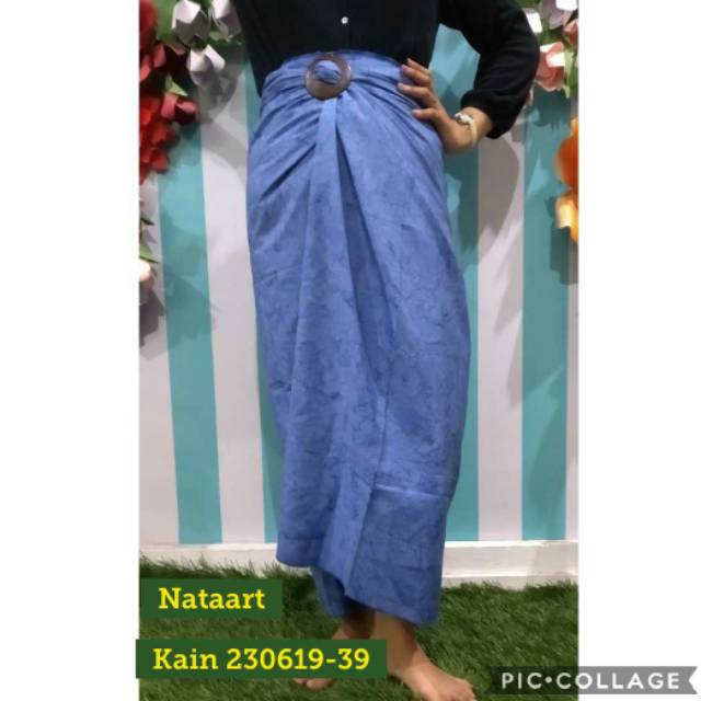 KAIN BATIK KATUN PRINT MOTIF ABSTRAK WARNA BIRU 230619-39