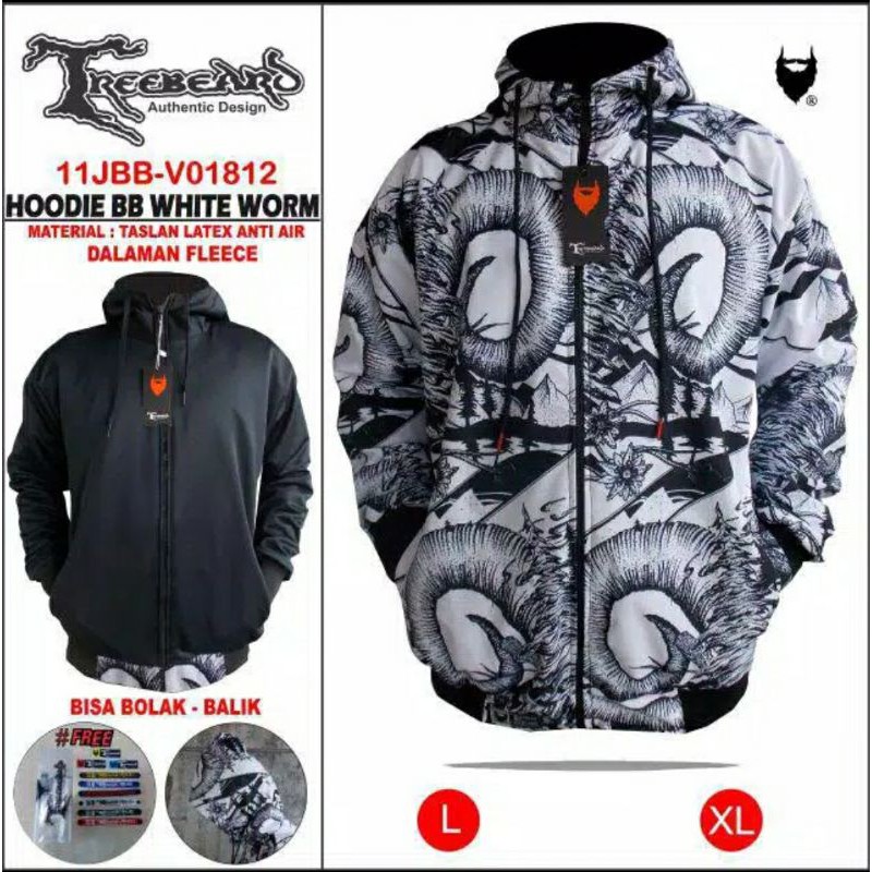 Jaket outdor bolak balik taslan anti air original treebeard