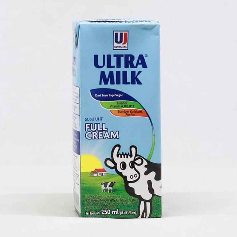 ULTRA MILK 250ML Susu UHT Ultramilk Rasa Coklat / Strawberi / Full Cream Vanilla 250ml, 1 Dus isi 24 Psc