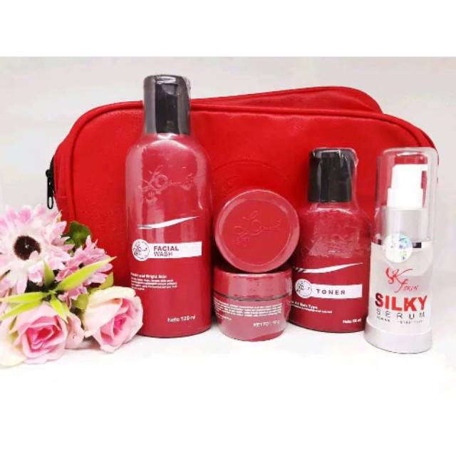 HEMAT Paket Pori Pori(paket basic+serum silky)  LC BEAUTY CREAM KF SKIN CARE KFSKIN