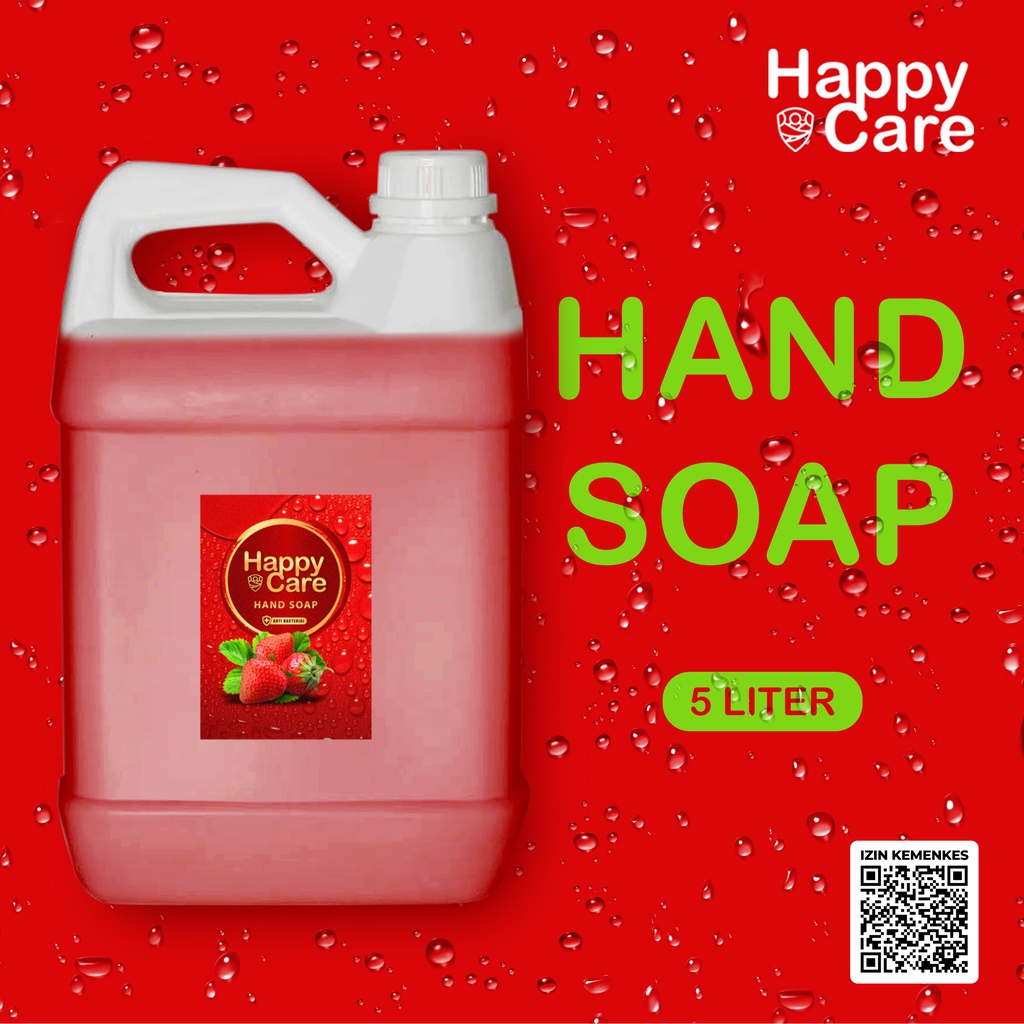 HAPPY CARE Sabun Cuci Tangan Anti Bacterial Refill 5L IZIN KEMENKES