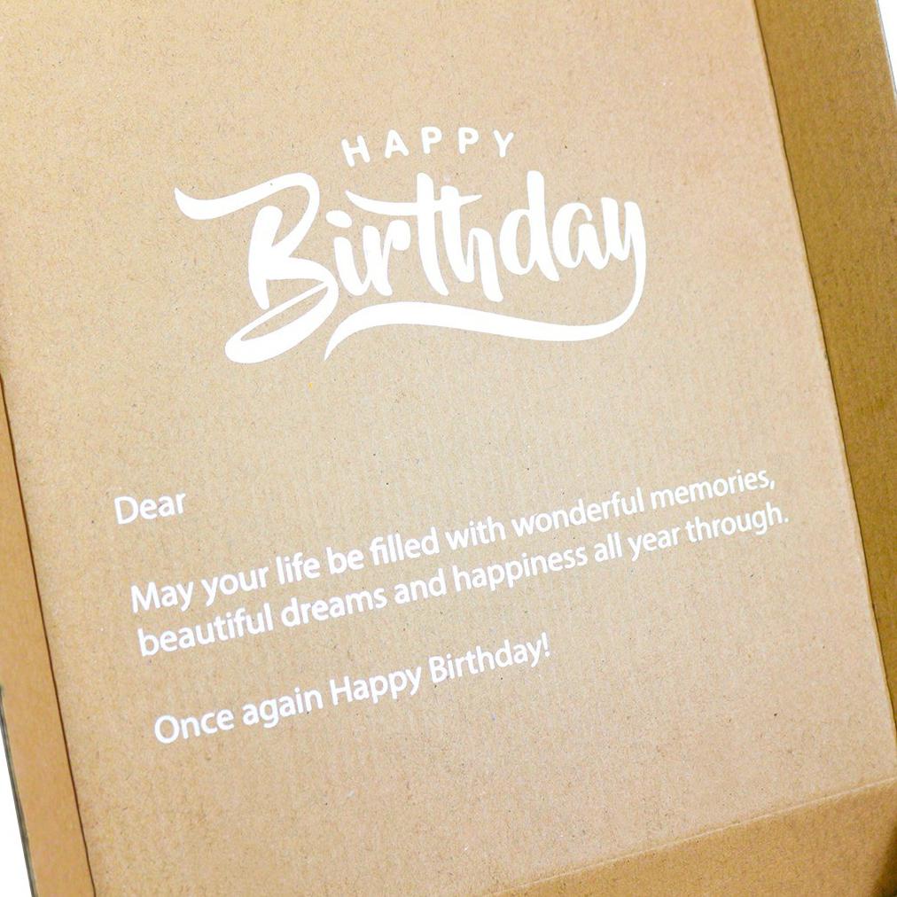 

Decide Box Indonesia - Corrugated Box Screen Printed Inside & Outside Happy Birthday To You (30 X 25 X 6 Cm) / Kotak Kado Ulang Tahun Sablon Luar Dan Dalam Happy Birthday To You.