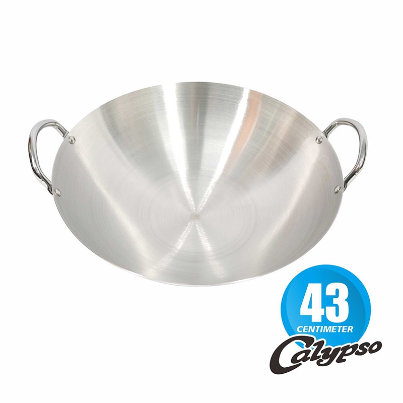 Calypso Wajan 43Cm Kuali Wajan Penggorengan Stainless Steel Ukuran 43cm Anti Lengket