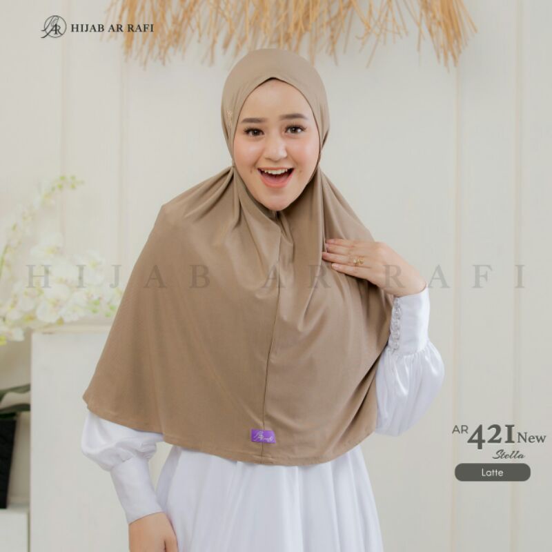 Arrafi hijab jilbab instan AR 421 new-Latte